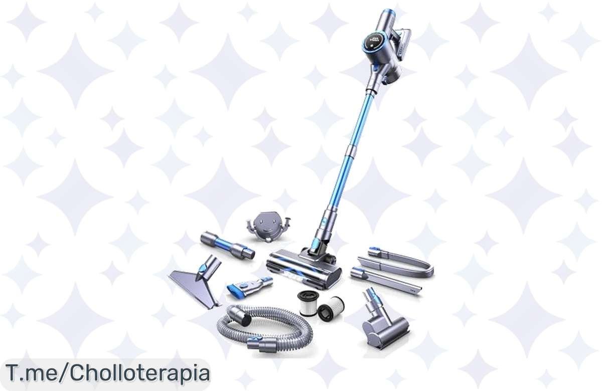 No dejes pasar el chollazo del año: GSC60 Aspiradora Escoba sin Cable con 33KPA de succión que elimina el polvo rebelde en 50 mins ¡Compra ahora y transforma tu limpieza!