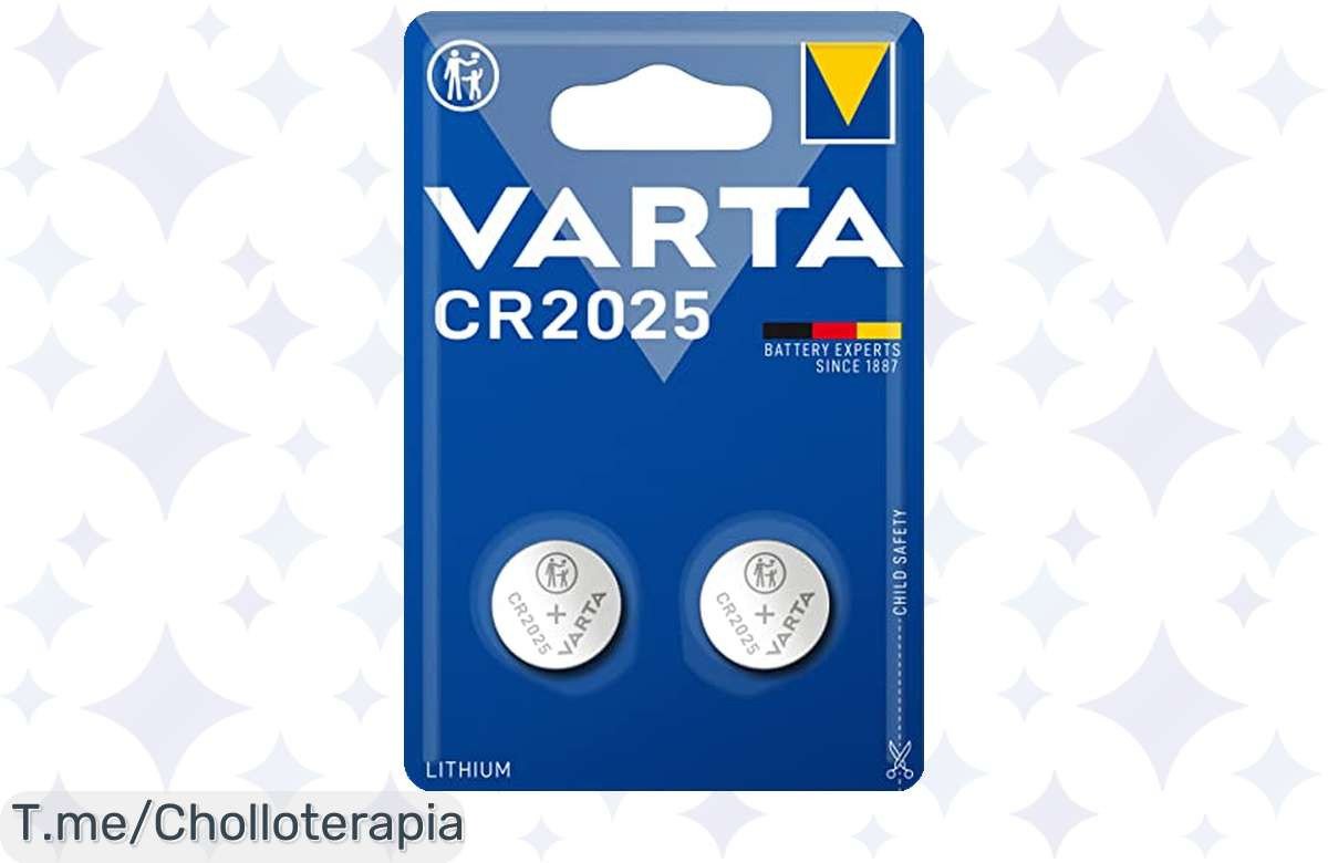 Potencia tus dispositivos con las pilas Varta CR2025 y su rendimiento increíble de hasta 10 años. ¡Super chollo de 2 unidades en blíster original, compra ya antes de que se agoten!