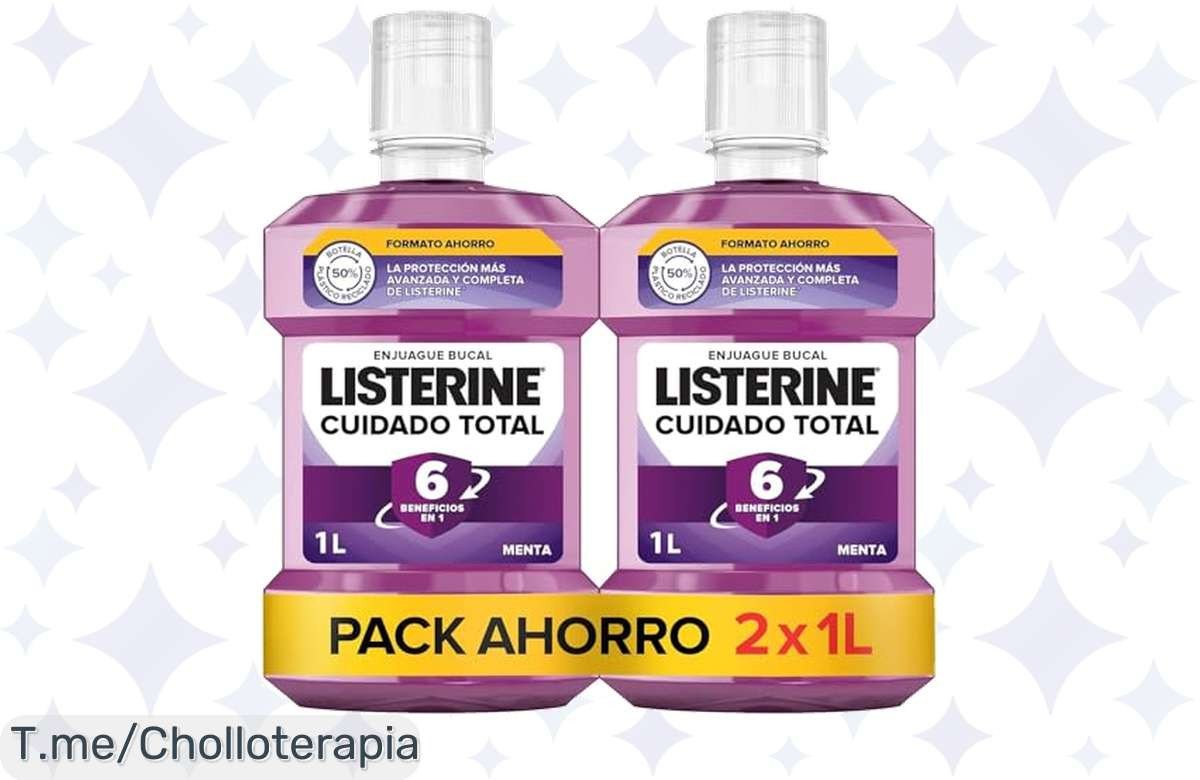 Potente Listerine Cuidado Total: ¡Descuento brutal para que digas adiós a caries y gingivitis! No dejes pasar este super chollo, actúa ya y transforma tu salud bucal.