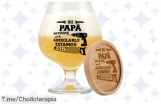 Regala a papá el mejor chollo: ¡Vasos de cerveza + posavasos de bambú únicos a un precio loco! Ahorra un dineral y haz su día inolvidable, corre, oferta limitada