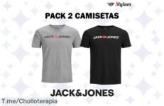Renueva tu armario con el super chollo de 2 camisetas Jack & Jones ultra cómodas y casuales a un precio de ganga, ¡ofertón limitado que no puedes dejar pasar, compra ya!