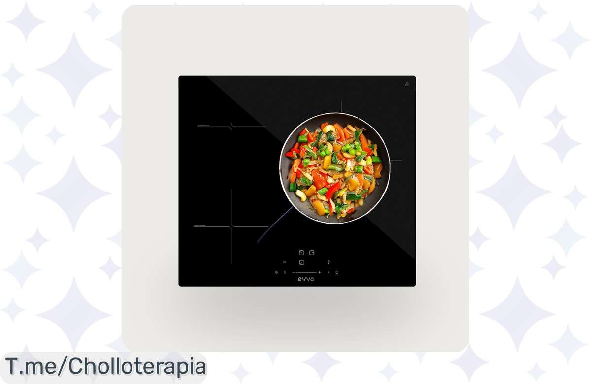 Revoluciona tu cocina con la placa de inducción Evvo V61: potencias brutales y control táctil en un super chollo limitado. ¡No dejes pasar esta oferta única y compra ya!