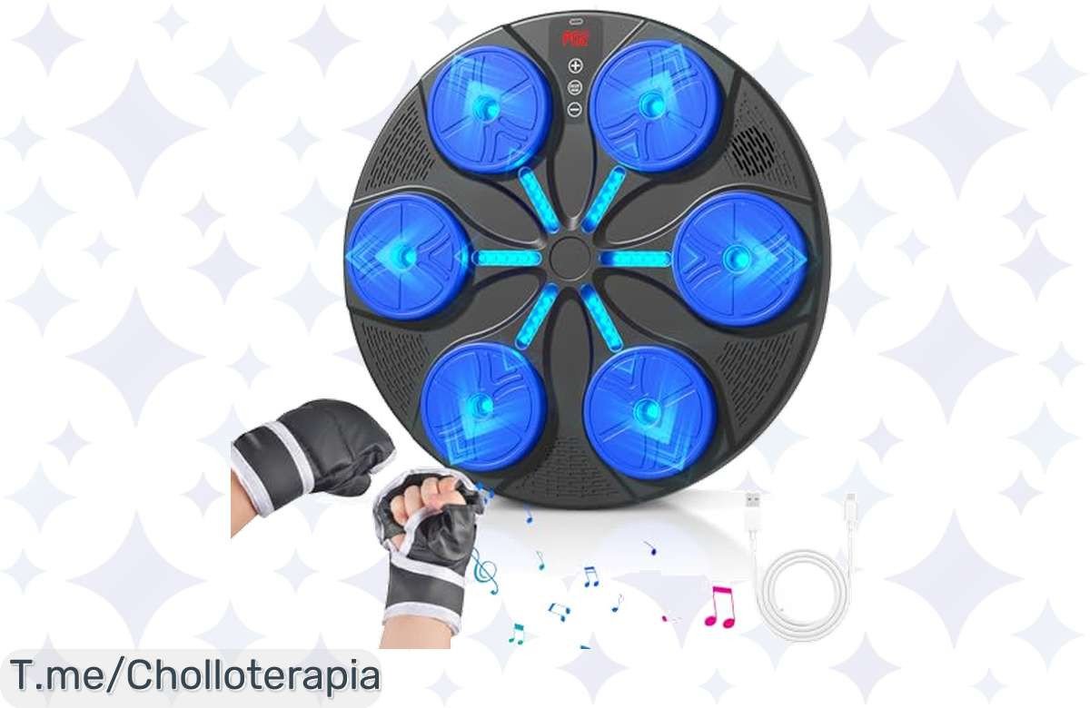 Transforma Tu Hogar En Un Gimnasio Con La Máquina De Boxeo Musical, Un Super Chollo Para Entrenar Con Música ¡Aprovecha Este Ofertón Limitado Y Sorpréndete Hoy Mismo!