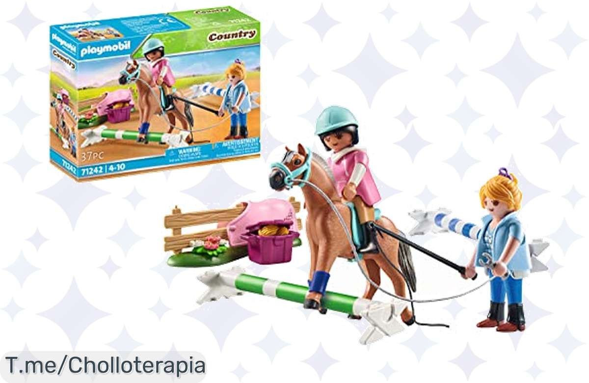 Transforma el juego de tu pequeño caballista con la Clase de Equitación de PLAYMOBIL, un ofertón nunca visto que dispara la imaginación. ¡Compra ahora y vive la aventura!