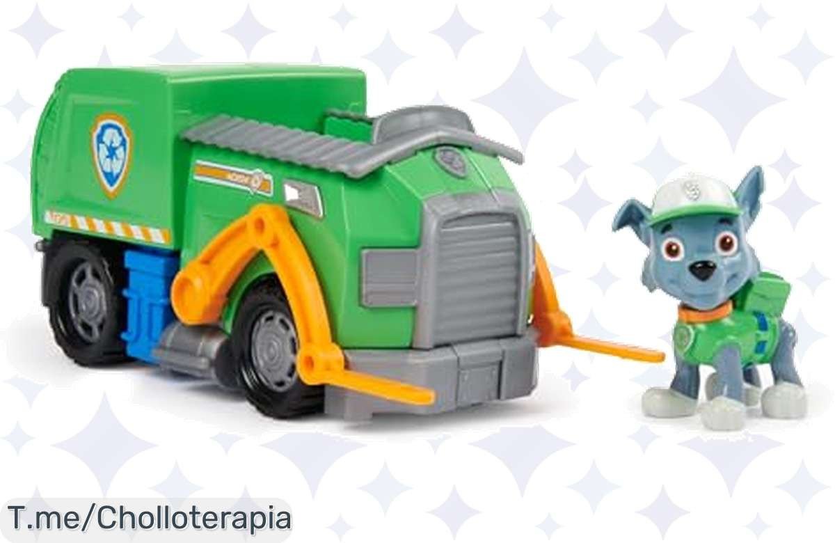 Transforma el juego en magia con el Camión de Reciclaje de Rocky de Patrulla Canina: ¡super chollo educativo que despierta la creatividad! Compra ahora antes de que se agote.