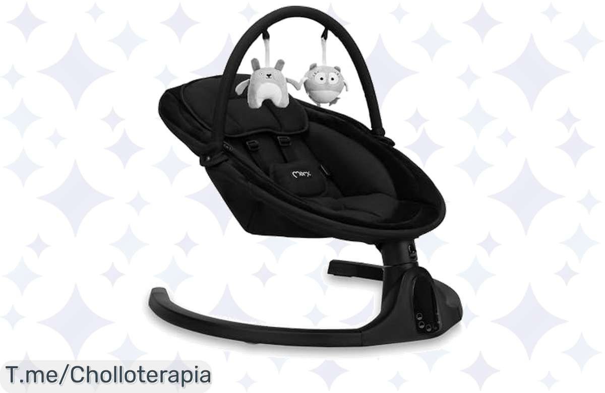 Transforma la felicidad de tu bebé con el Momi Balancín: diseño ergonómico y música desde tu smartphone. ¡No te lo pierdas, es un ofertón limitado que hará reír a tu pequeño!
