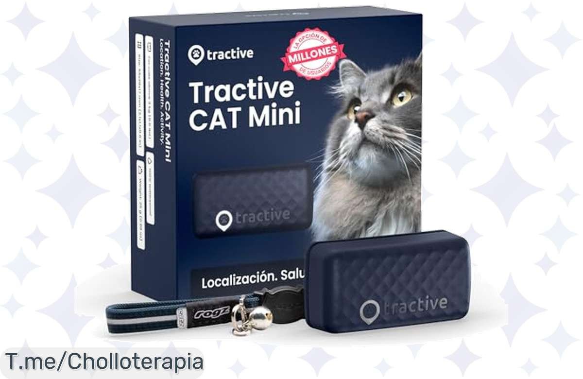 Transforma la vida de tu gato con el Collar GPS Tractive: localización en tiempo real, monitoreo de salud y actividad. ¡No te pierdas este super chollo, compra ya!
