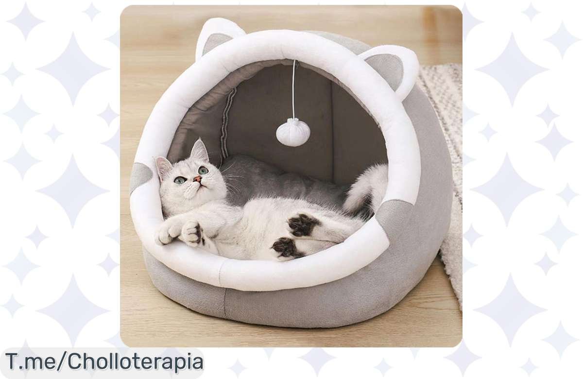 Transforma la vida de tu gato con nuestra Casa De Gato Lindo, un sofá ultra suave y elegante a un precio loco. ¡No dejes pasar este ofertón, stock limitado!
