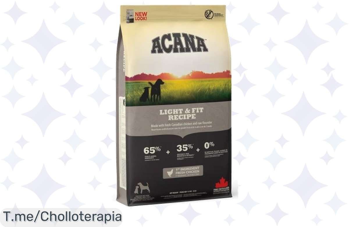 Transforma la vida de tu peludo con Acana Light 11.4 Kg: nutrición premium para controlar su peso y aumentar su energía. ¡No te pierdas este ofertón limitado, actúa ya!