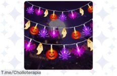 Transforma tu Halloween en una fiesta mágica con 30 LEDs de calabazas y fantasmas, ¡aprovecha este ofertón y decora tu hogar antes de que se agote!