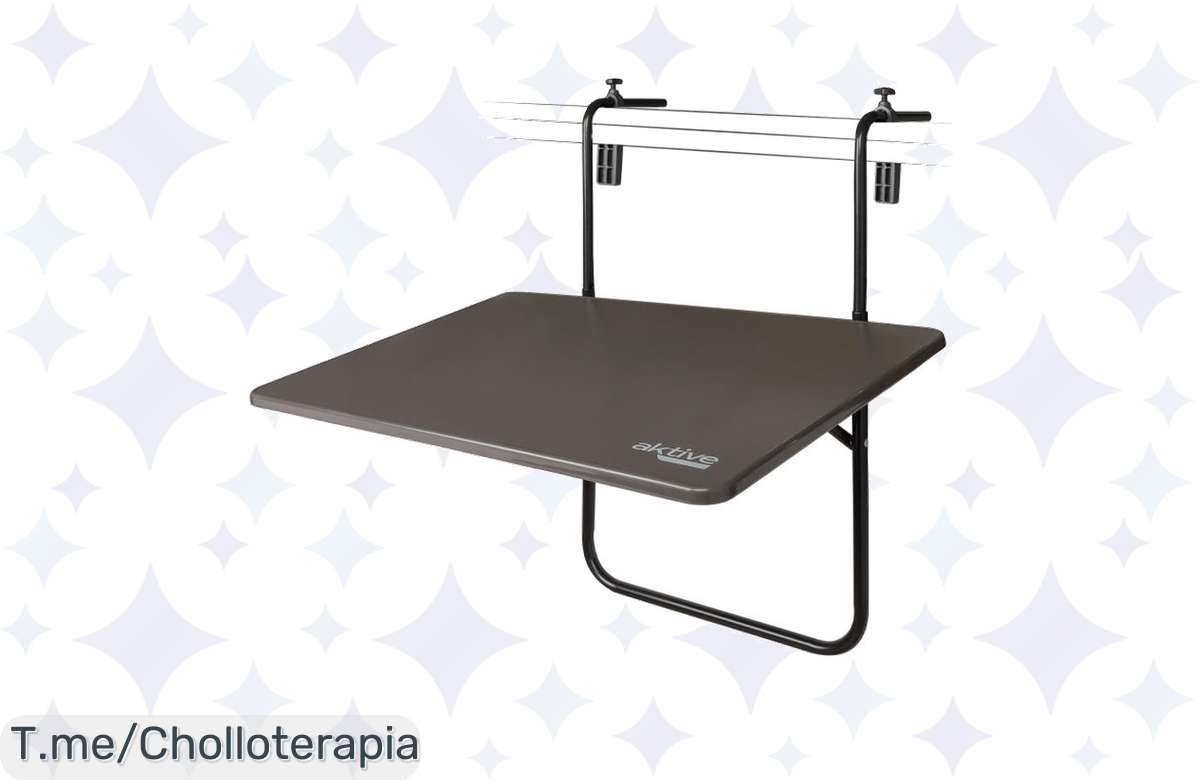 Transforma tu balcón con la mesa plegable Aktive: ¡precio loco y altura ajustable! Disfruta de momentos únicos al aire libre. ¡Aprovecha este ofertón limitado y compra ya!