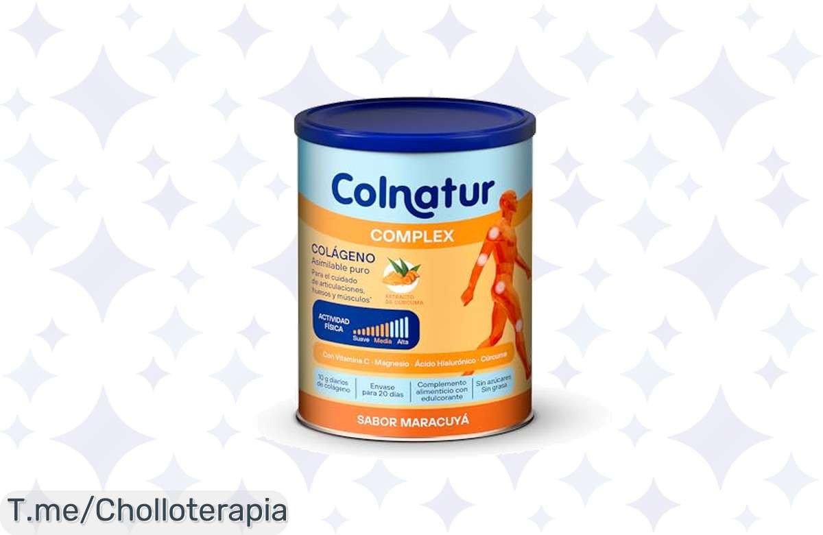 Transforma tu bienestar con Colnatur Complex Cúrcuma: el colágeno natural que revitaliza tus músculos y articulaciones a un precio loco. ¡No te pierdas este ofertón limitado!