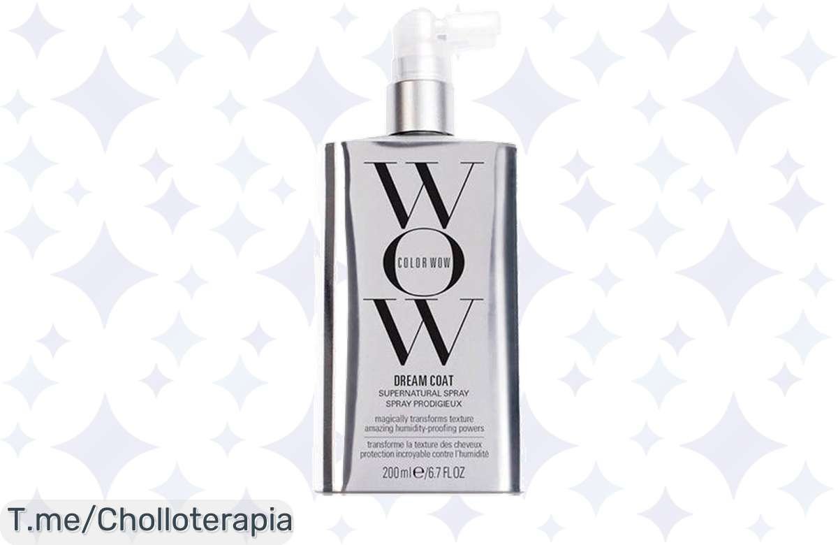Transforma tu cabello en segundos con el spray antifrizz Color Wow Dream Coat, un super chollo que brinda un acabado de ensueño. ¡Aprovecha esta oferta limitada ahora!