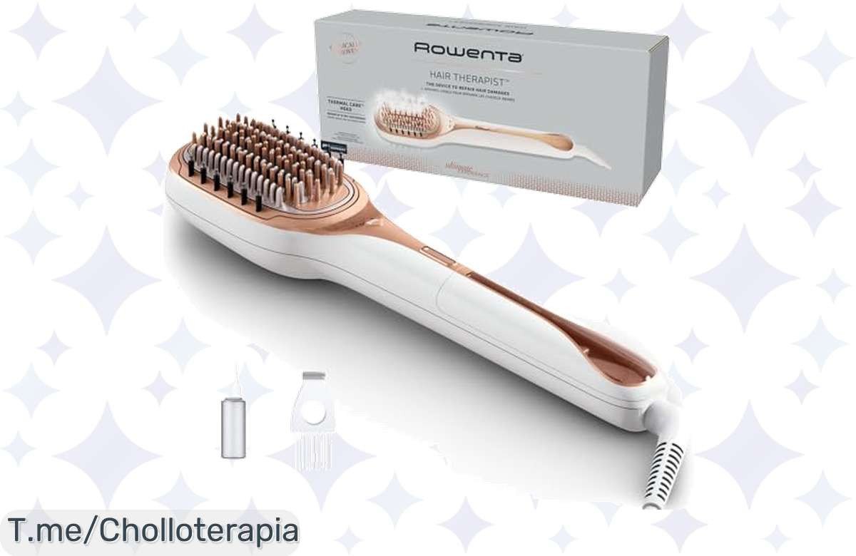 Transforma tu cabello en suave y brillante con el cepillo a vapor Rowenta Hair Therapist, ¡ofertón exclusivo que no puedes dejar escapar, actúa ya!