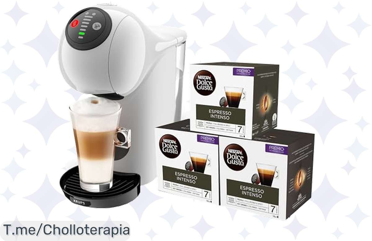 Transforma tu café en segundos con Krups Nescafé Dolce Gusto Genio S: ¡más de 30 bebidas diferentes a un precio loco! No dejes pasar este ofertón, stock limitado.