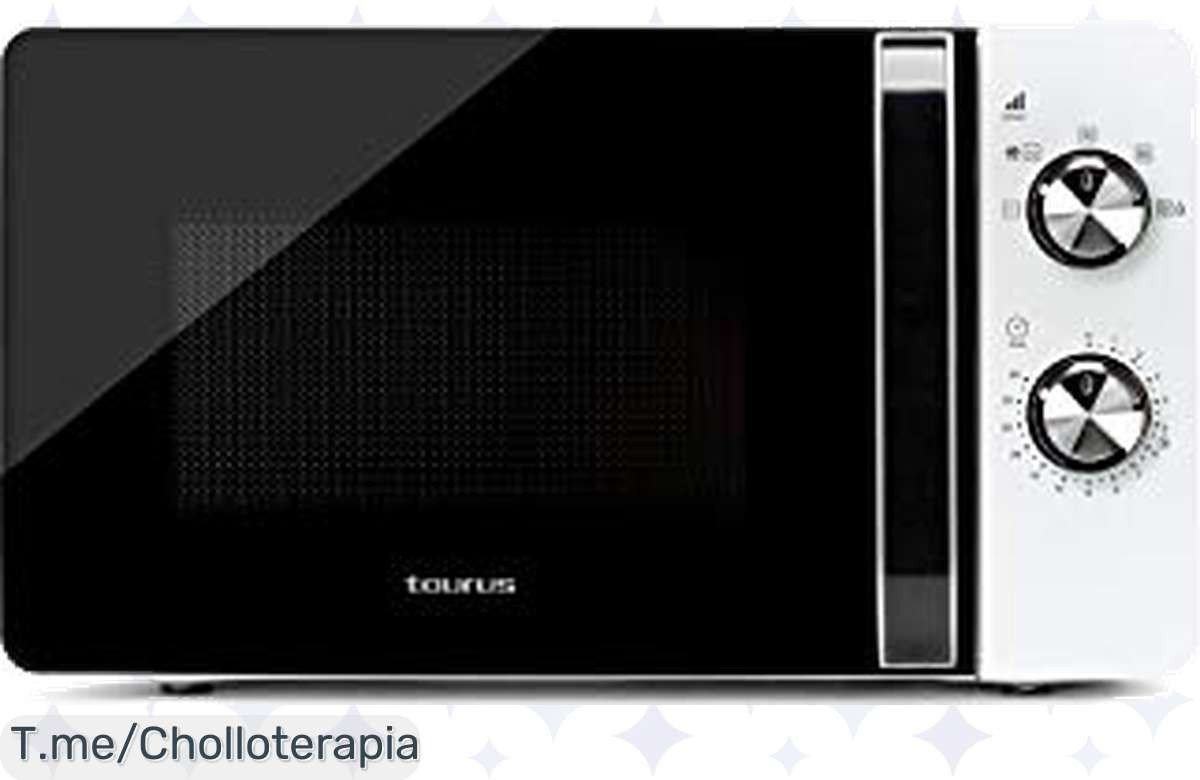 ¡Transforma tu cocina con el microondas Taurus de 20L, un ofertón con diseño espectacular y limpieza fácil! Aprovecha este super chollo antes que se agote, compra ahora.