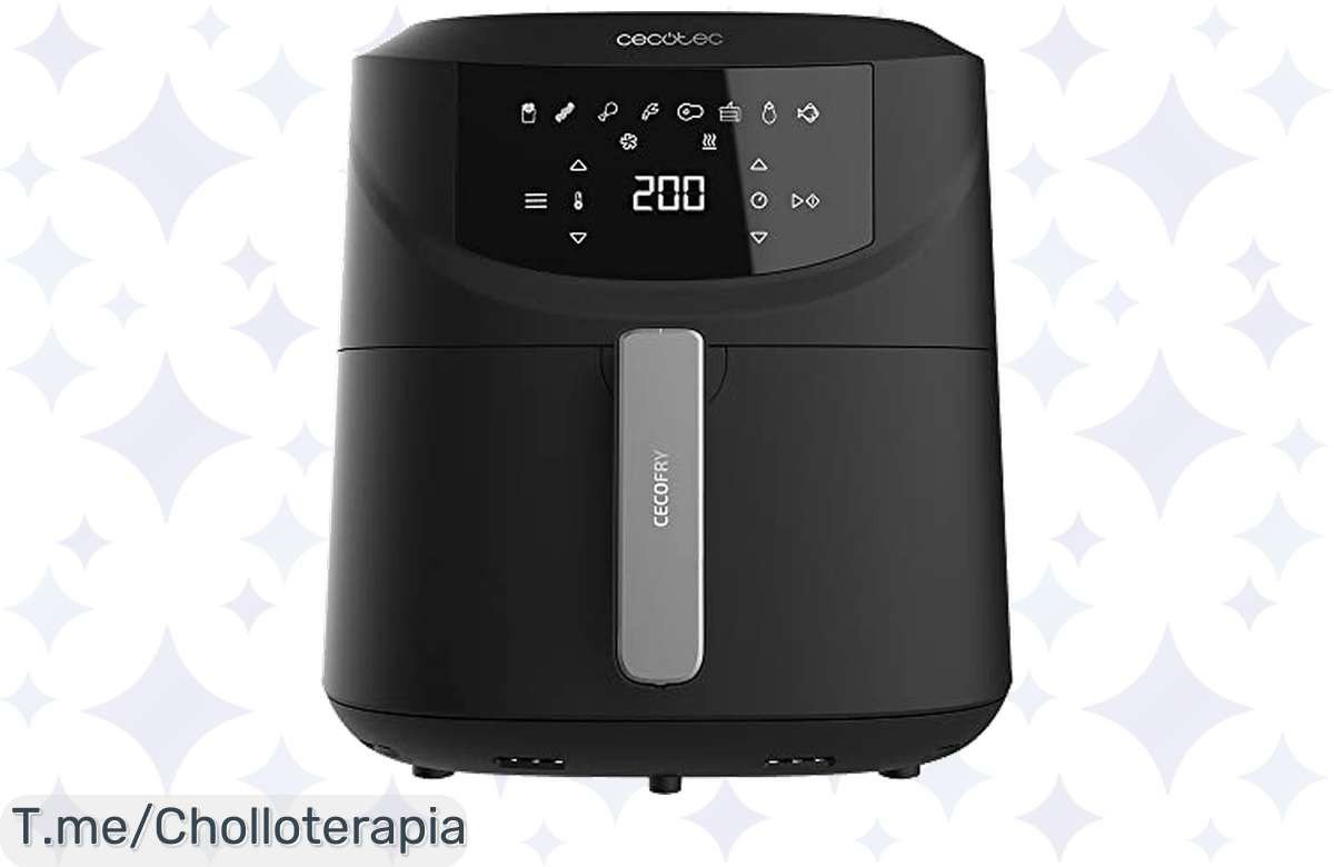 Transforma tu cocina con la Cecote Freidora sin Aceite de 7,6 L: disfruta de tus platos favoritos de forma saludable a un precio loco. ¡Actúa ya antes de que se agote!