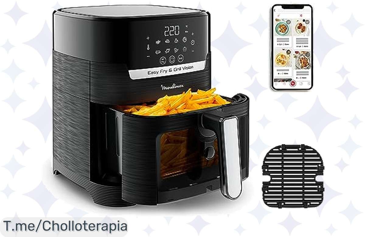Transforma tu cocina con la Moulinex Easy Fry & Grill Vision, la freidora y grill que te hará ahorrar tiempo y cocinar saludable. ¡Aprovecha este ofertón limitado y no te quedes sin la tuya!