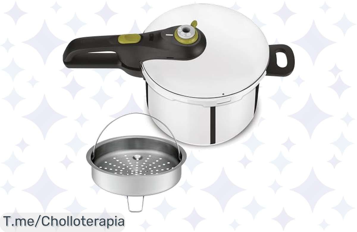 Transforma tu cocina con la olla a presión Tefal Secure 5 Neo de 6L: cocina en la mitad de tiempo y ahorra energía. ¡Aprovecha este ofertón único, compra ahora antes que se agote!