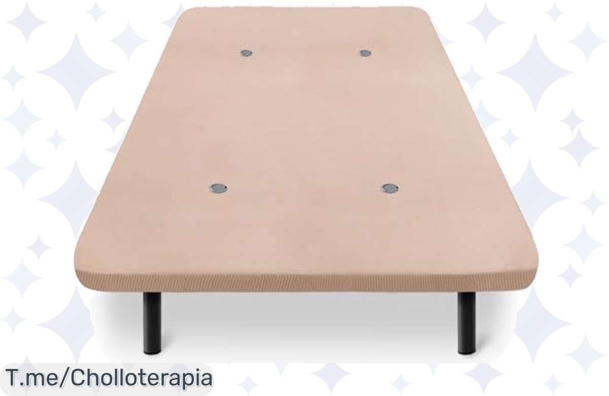 Transforma tu descanso con la base tapizada HOGAR24, un soporte sólido y fresco a un precio loco. ¡Aprovecha este ofertón limitado y mejora tus noches ya!