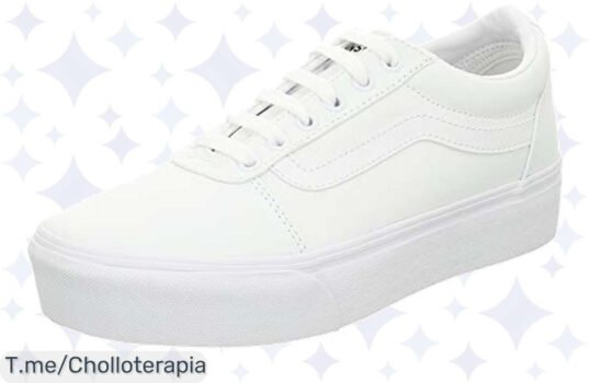Transforma tu estilo con las Vans Ward Platform en Canvas White: comodidad total y un super chollo que no puedes dejar pasar, ¡compra ahora antes de que desaparezcan!