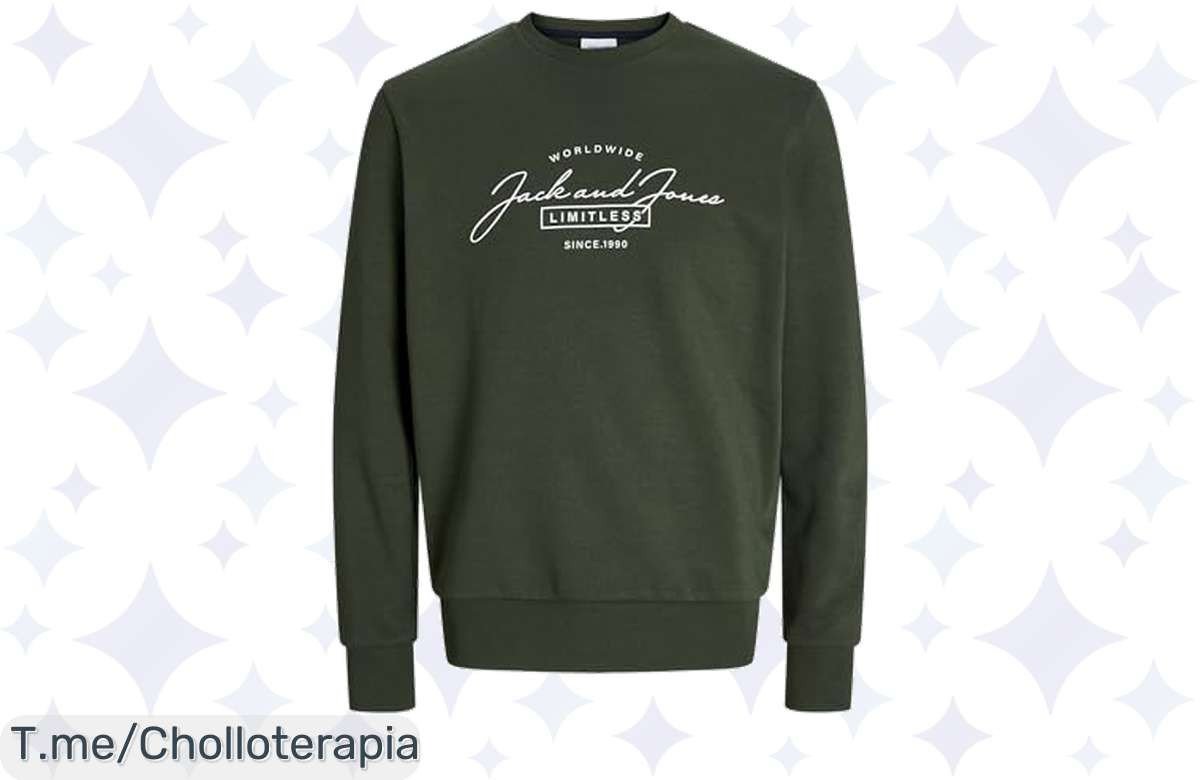 Transforma tu estilo diario con la Sudadera JACK & JONES Jjferris: diseño exclusivo y comodidad inigualable. Aprovecha este ofertón de locura antes que se agote. ¡Actúa ya!