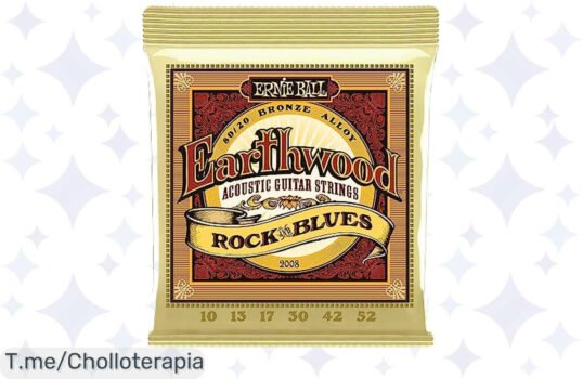 Transforma tu guitarra con el sonido alegre de las cuerdas Ernie Ball Earthwood Rock and Blues: calidad única a precio loco, ¡aprovéchalo antes de que se agote!