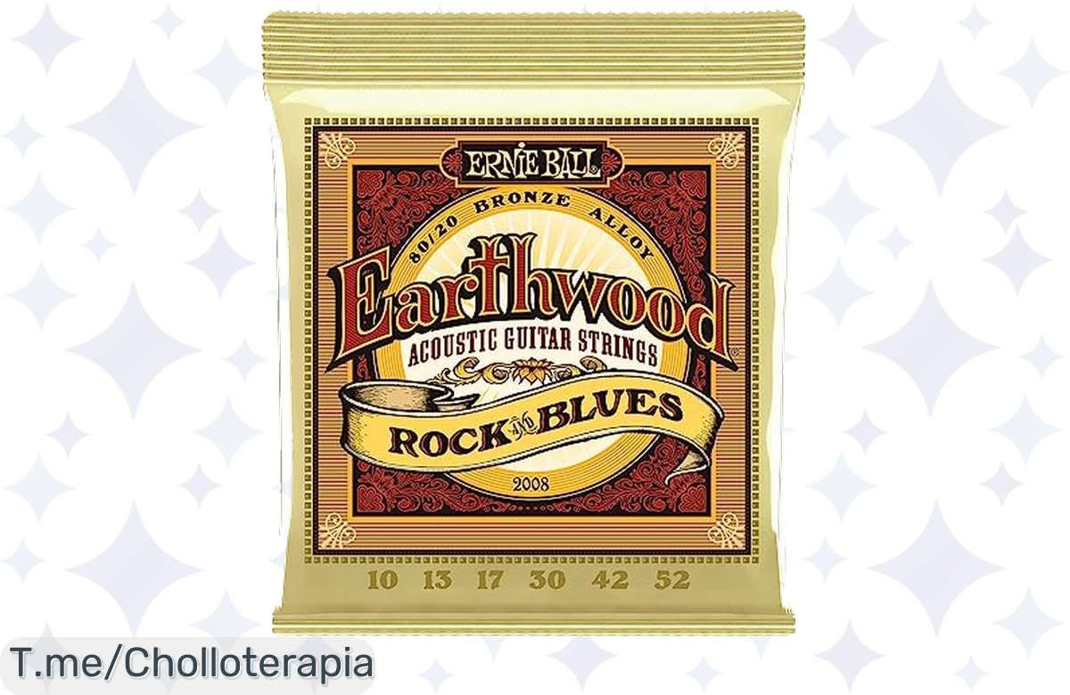 Transforma tu guitarra con el sonido alegre de las cuerdas Ernie Ball Earthwood Rock and Blues: calidad única a precio loco, ¡aprovéchalo antes de que se agote!