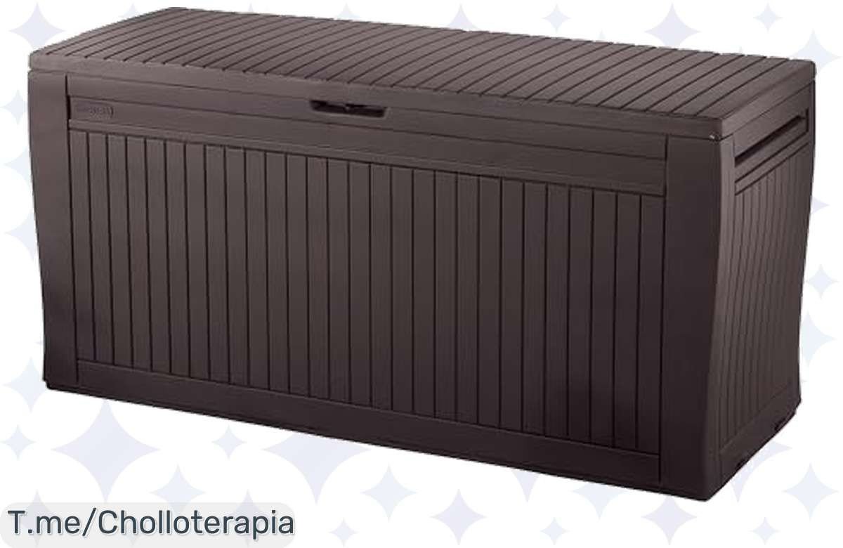 Transforma tu hogar con el Keter Comfy, un baúl resistente y portátil de 270L para mantener todo en orden. ¡No dejes pasar este ofertón, compra ahora antes de que se agote!