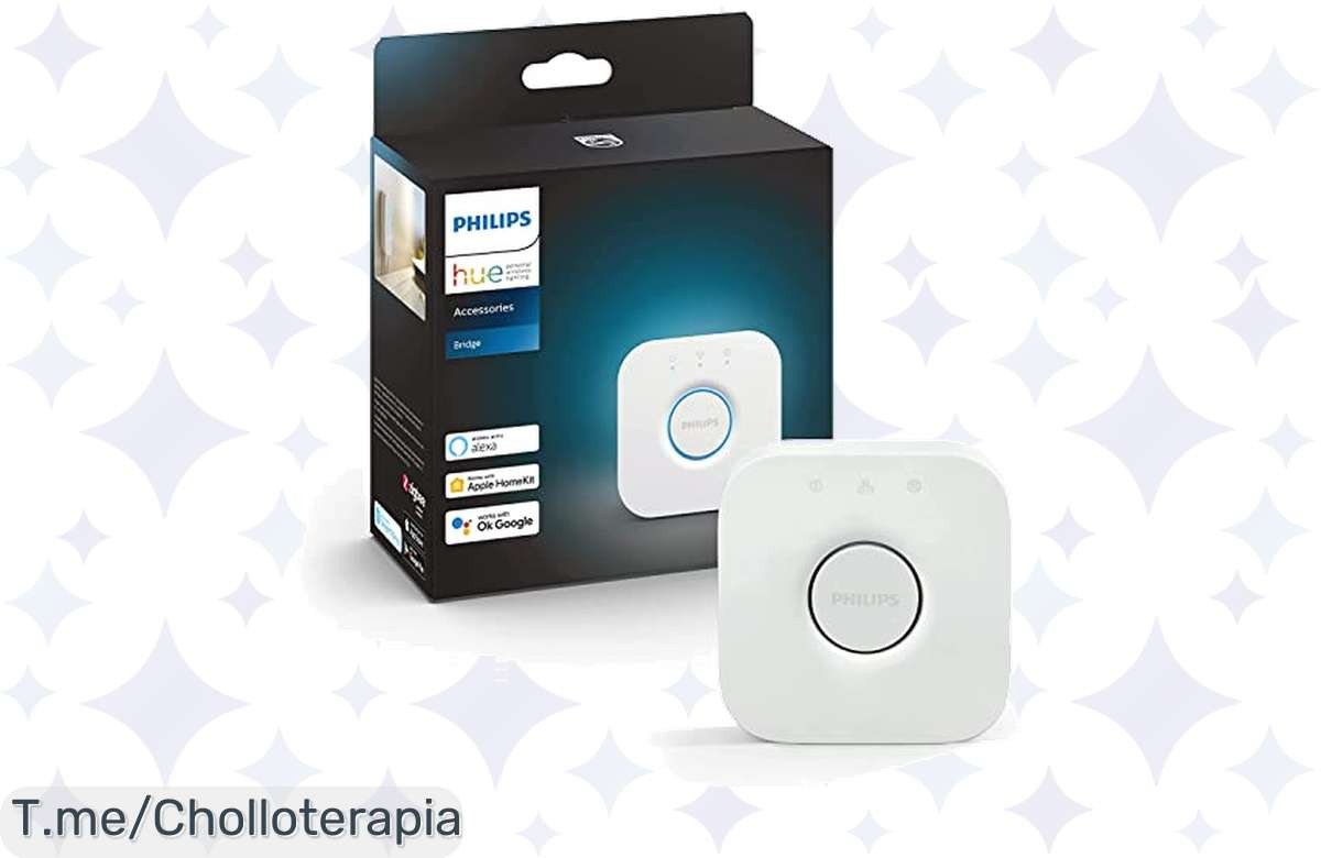 Transforma tu hogar con el Philips Hue Bridge: controla hasta 50 dispositivos con tu voz y disfruta de un ambiente mágico. ¡No dejes pasar este ofertón limitado!