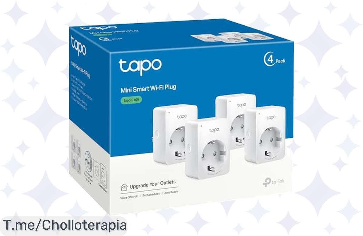 Transforma tu hogar con el TPLink Tapo P100: 4 mini enchufes WiFi a precio loco, ahorra energía y mejora tu seguridad. ¡Compra ahora antes de que se agoten!