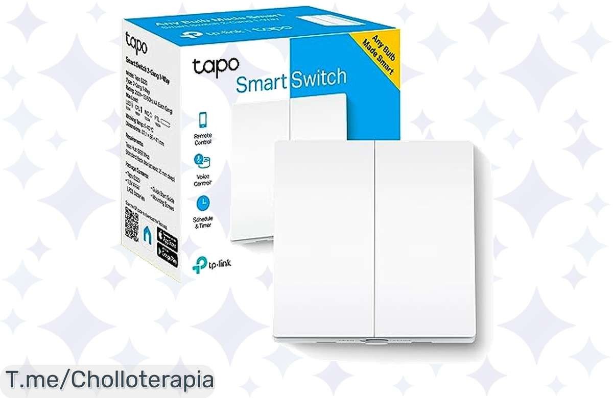 Transforma tu hogar con el TPLink Tapo S220, el interruptor de luz que responden a tu voz. Aprovecha este super chollo y simplifica tu vida. ¡Compra ya antes de que se agote!