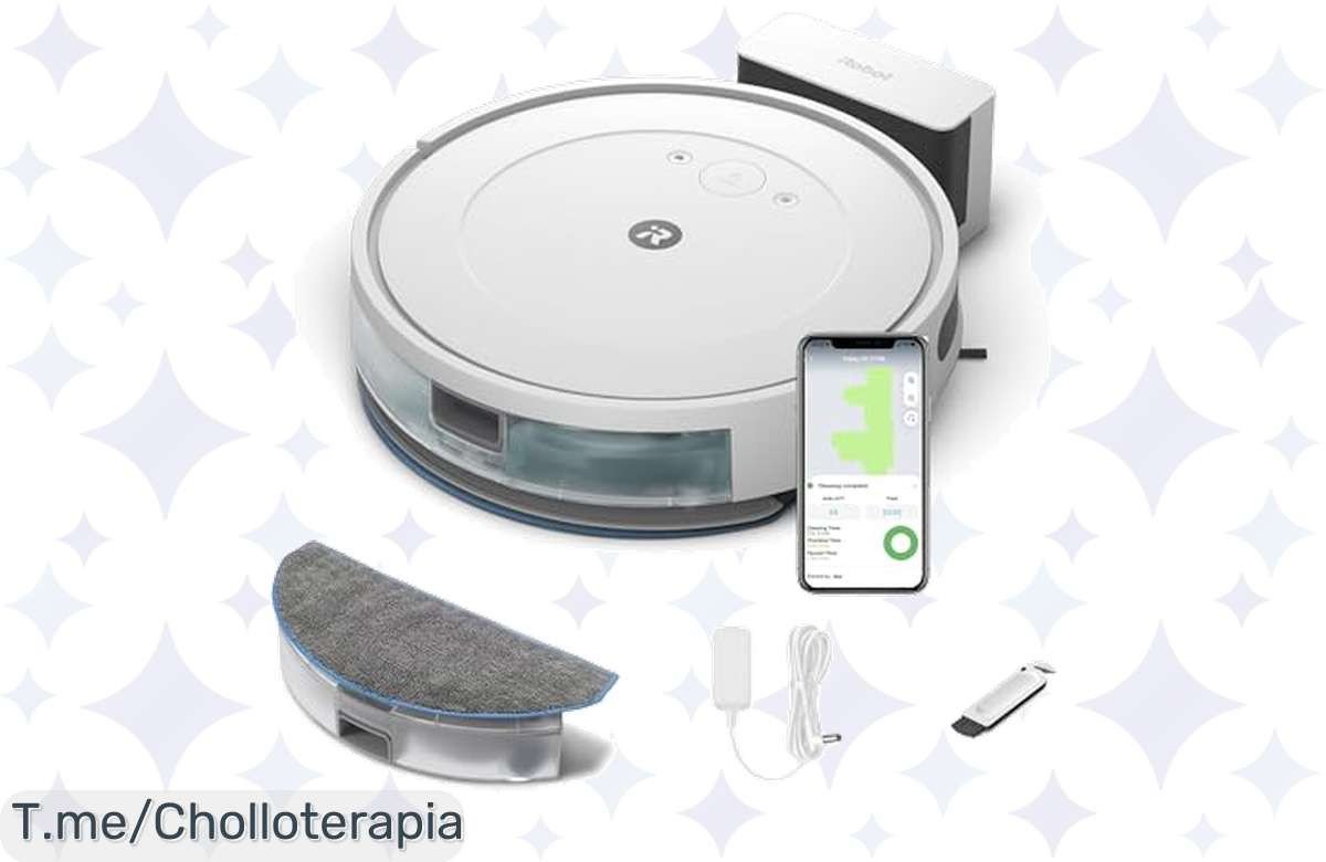 Transforma tu hogar con el iRobot Roomba Combo Essential: aspiradora y fregona en uno, súper chollo por tiempo limitado. ¡Compra ahora antes de que se agote esta oferta única!