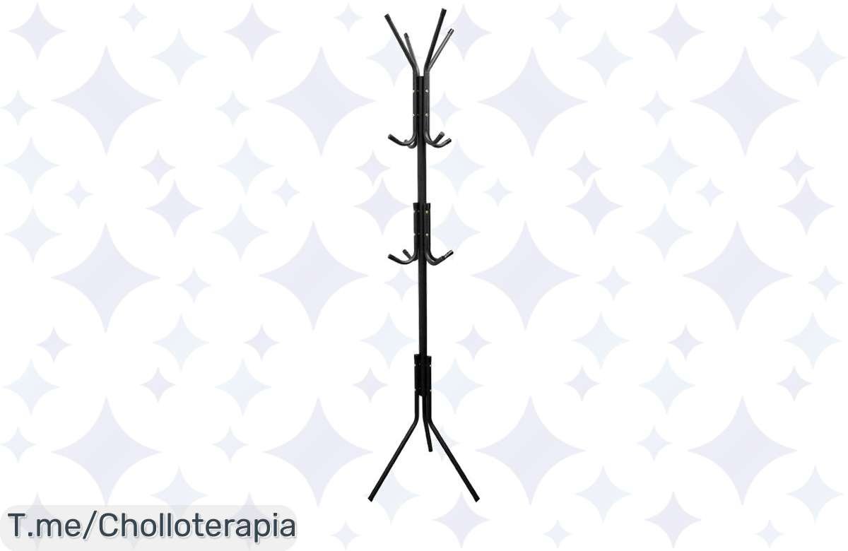 Transforma tu hogar con el perchero metálico de pie a un precio loco, 11 ganchos para orden y estilo. ¡Aprovecha este ofertón limitado y no te quedes sin el tuyo!