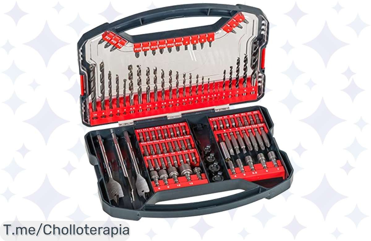 Transforma tu hogar con el set de 101 piezas de brocas y puntas de acero aleado a un precio loco. ¡Aprovecha este ofertón antes de que se acabe y brico como un pro!