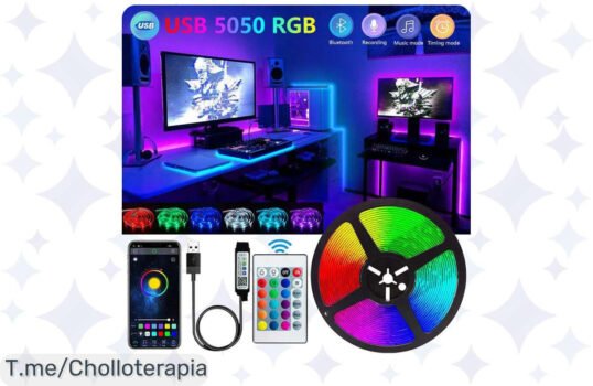 Transforma tu hogar con luces LED Bluetooth a un precio loco, controla la atmósfera desde tu móvil y disfruta de un decorado único ¡No te pierdas este ofertón, compra ya!