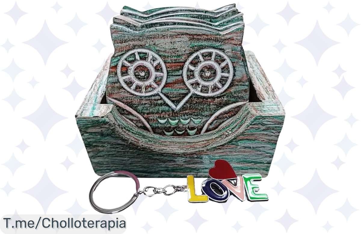 Transforma tu hogar con posavasos de madera, llévate un llavero de regalo y disfruta de este super chollo práctico y adorable. ¡Actúa ya, la oferta es limitada!