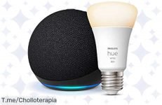 Transforma tu hogar en un paraíso digital con el kit Echo Dot y Philips Hue: sonido espectacular y control por voz ¡Ofertón único que no puedes dejar escapar, actúa ya!