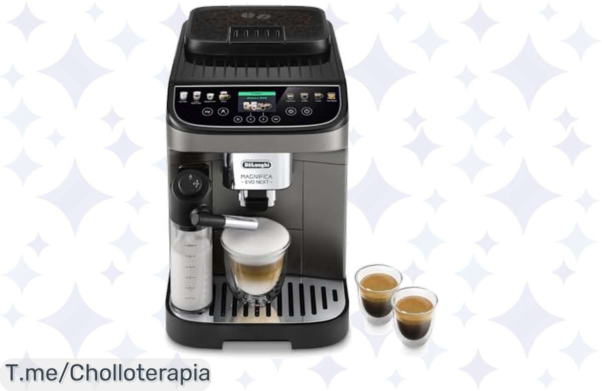 Transforma tu hogar en una cafetería con De’Longhi Magnifica Evo Next, jarra automática y 13 recetas únicas. ¡Aprovecha este ofertón limitado y disfruta de cada café!