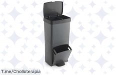Transforma tu hogar hoy con el cubo de basura SP BERNER 70L, un super chollo con 2 compartimentos para una gestión ecológica; ¡aprovecha este ofertón y compra ahora!