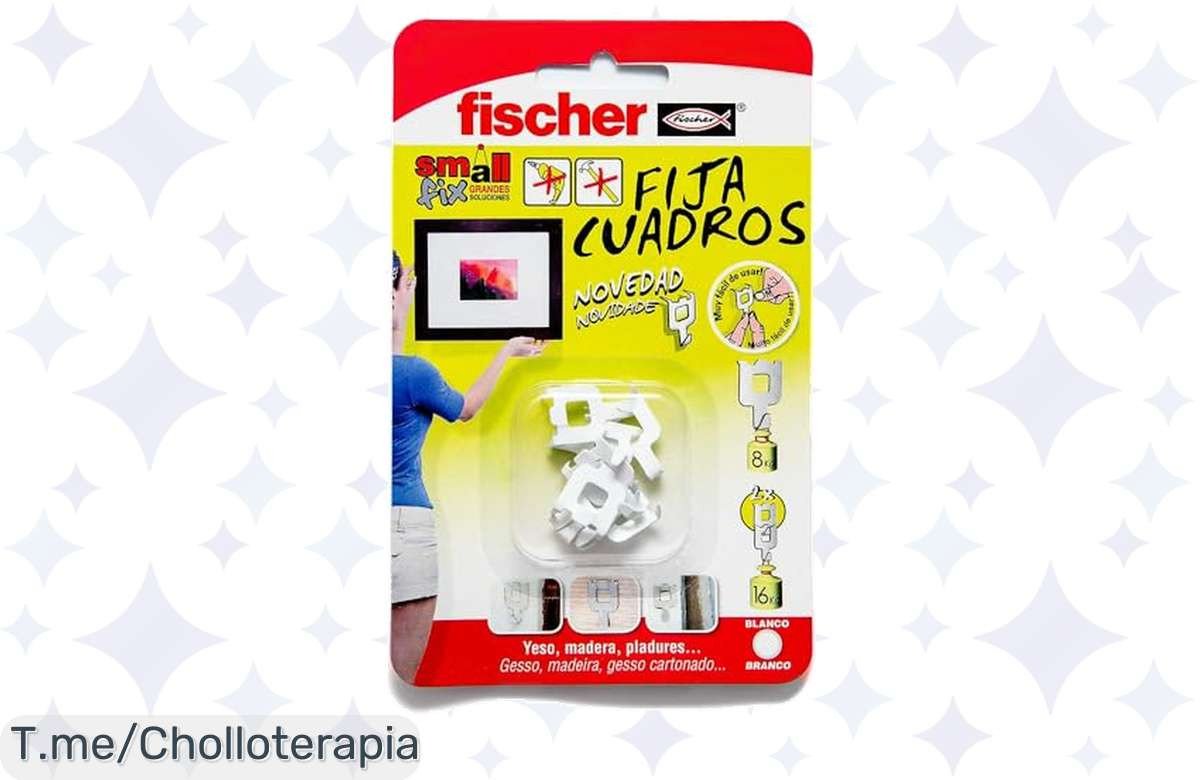 Transforma tu hogar sin complicaciones: cuelga tus cuadros fácilmente con Fischer y disfruta de un soporte reutilizable de hasta 16 kg. No dejes pasar este super chollo, ¡compra ya!