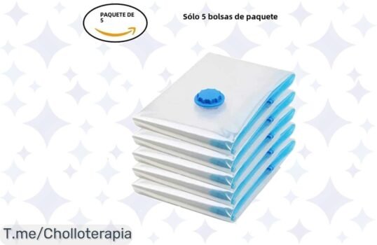 Transforma tu hogar y ahorra espacio con nuestras bolsas de almacenamiento al vacío, un ofertón nunca visto: viaja ligero y disfruta de este chollazo, ¡compra ya!