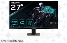 Transforma tu juego con el Gigabyte: pantalla FHD de 27, 165Hz y 1ms para una experiencia fluida No dejes escapar este ofertón, ¡stock limitado a precio de ganga!