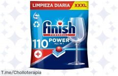 Transforma tu lavavajillas con Finish Powerball todo en 1 y di adiós a las manchas difíciles ¡Super chollo de 110 pastillas! Oferta limitada, compra ahora y ahorra