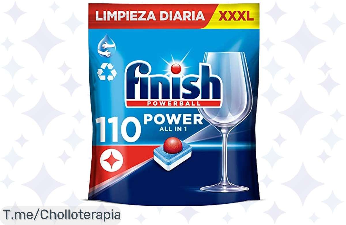 Transforma tu lavavajillas con Finish Powerball todo en 1 y di adiós a las manchas difíciles ¡Super chollo de 110 pastillas! Oferta limitada, compra ahora y ahorra.