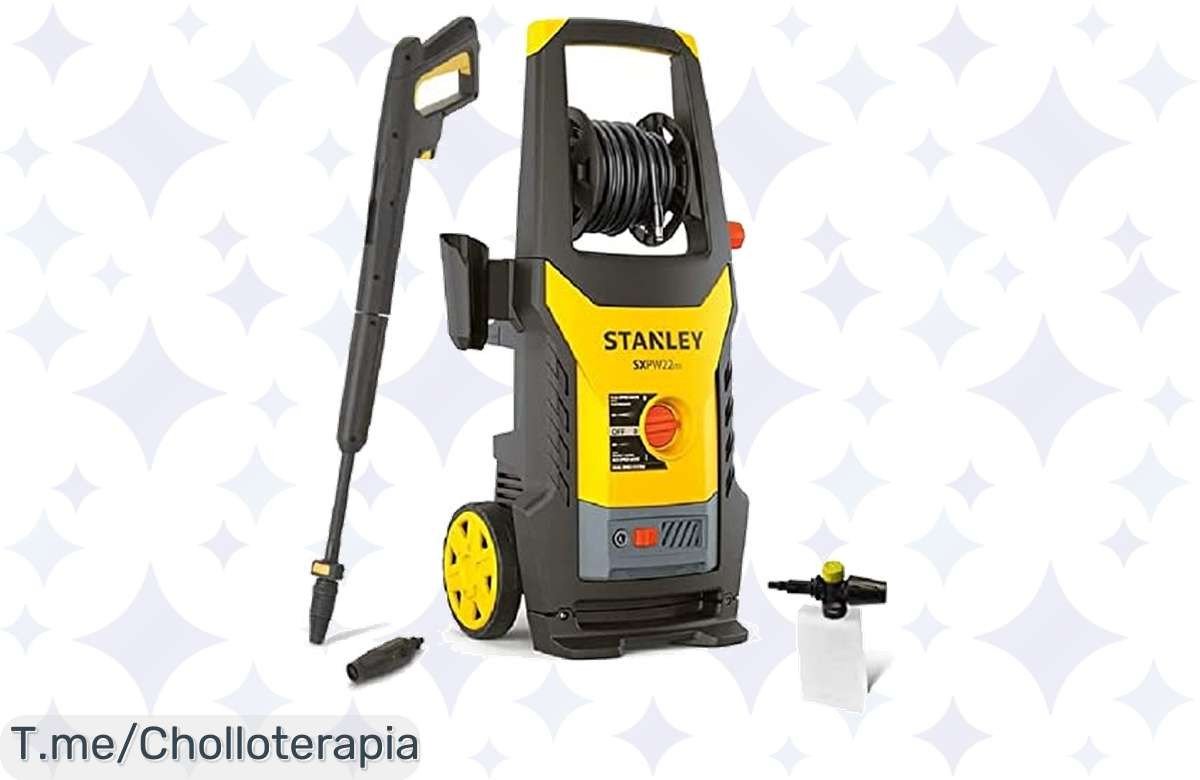 Transforma tu limpieza con la hidrolimpiadora Stanley SXPW22DSS: potencia ajustable y resultados excepcionales. ¡Super chollo, compra ya antes de que se agote!