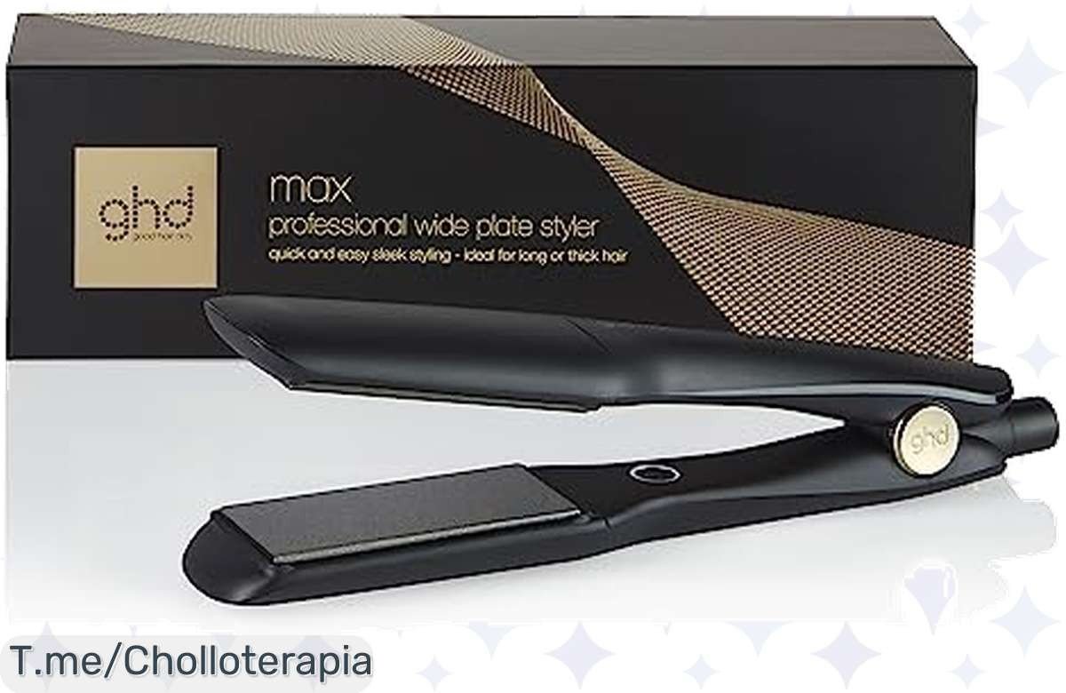 Transforma tu look al instante con el ghd max, placas anchas que eliminan el frizz en la mitad de tiempo. No dejes pasar este ofertón único, ¡compra ya antes de que se agote!
