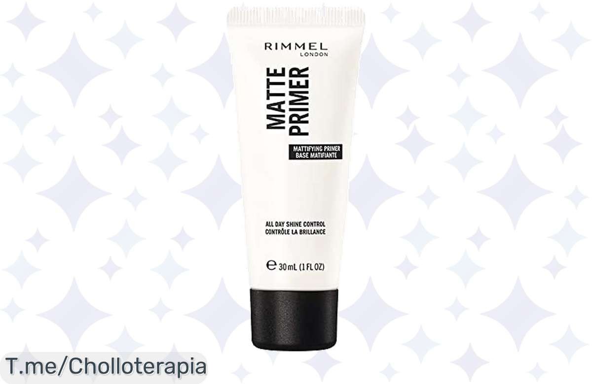 Transforma tu maquillaje con el Rimmel London Lasting Matte Primer, el secreto para una piel perfecta sin brillos por 9 horas, ¡no te pierdas este ofertón y cómpralo ya!