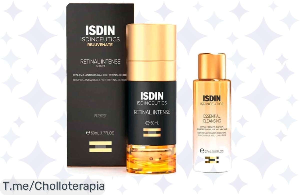 Transforma tu piel con el Isdinceutics Retinal Intense Sérum y recibe gratis el Essential Cleansing, ¡un chollazo que no puedes dejar pasar! ¡Actúa y luce radiante hoy!