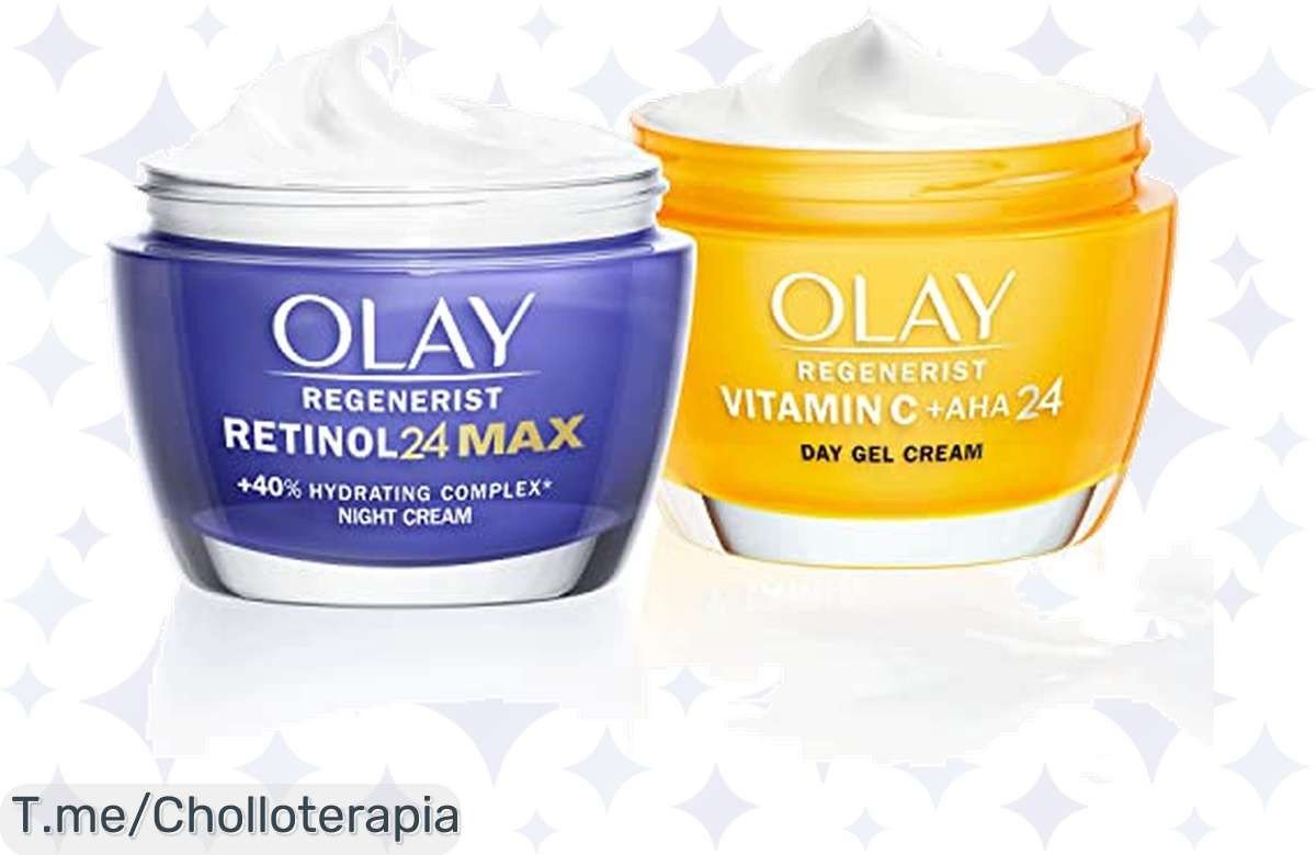 Transforma tu piel en solo 1 día con el super pack Olay: Vitamina C + AHA y Retinol 24 MAX. No te pierdas este ofertón exclusivo, haz tu pedido ya y deslumbra a todos.